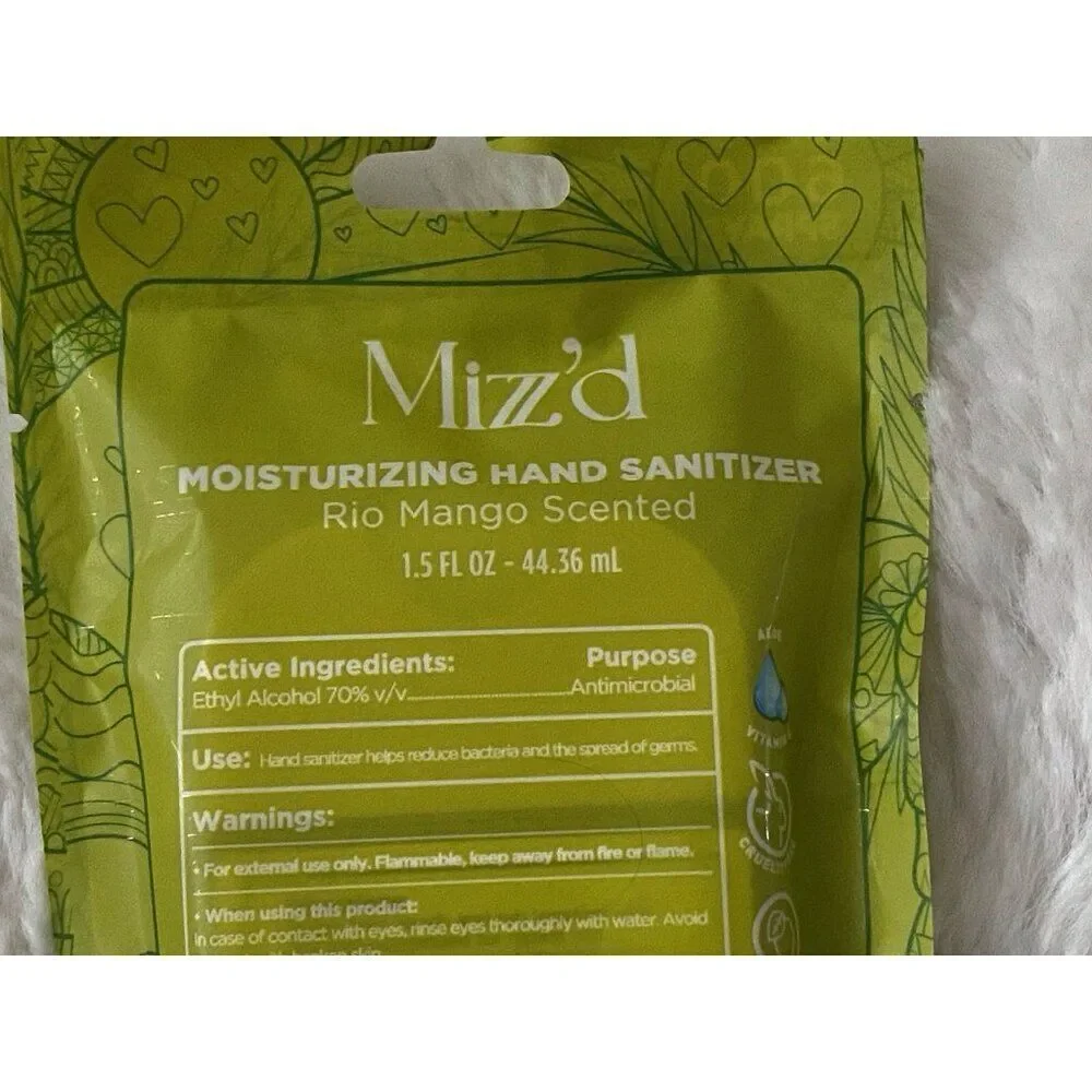 Mizzz’d Scented Hand Sanitizer Spray 1.5 Fl Oz‎ Rio Mango Moisturizing NEW